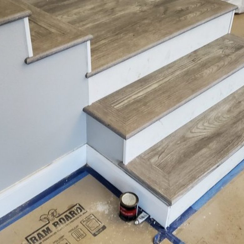 LVP Stairs project photos from All Pro Floors in Santa Rosa, CA